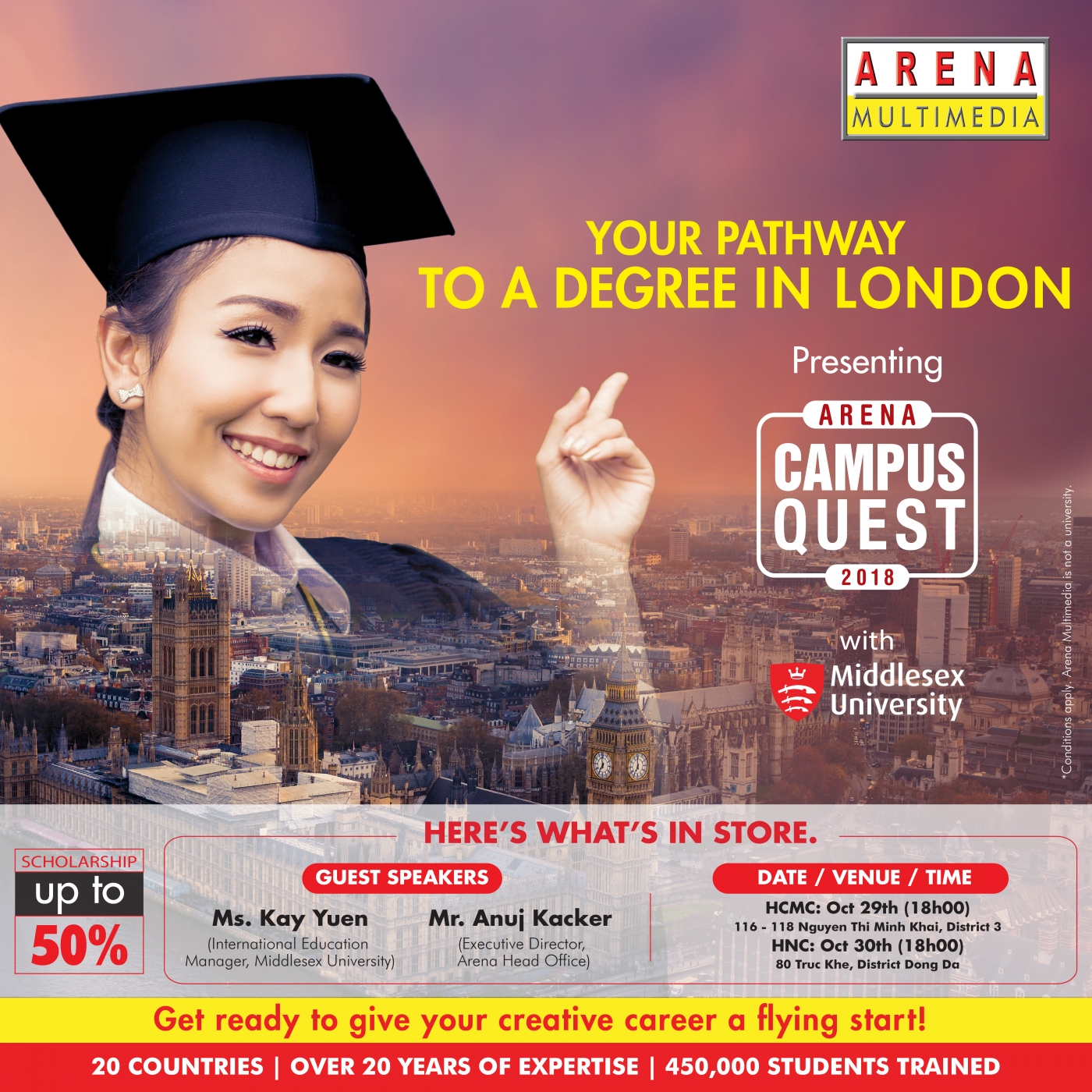 Liên thông Arena - Middlesex: Đến với Kinh đô của nền công nghiệp sáng tạo Liên thông Arena - Middlesex: Đến với Kinh đô của nền công nghiệp sáng tạo