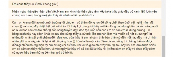 Tan chảy với lời tỏ tình của Arenaites gửi gắm “anh giáo” Tan-chay-voi-loi-to-tinh-cua-arenaites-gui-tang-anh-giao