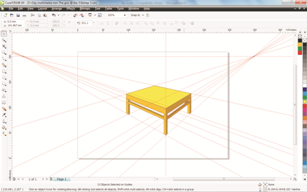 Vẽ phối cảnh với Coreldraw – Sử dụng đường đễn để tạo các điểm hội tụ