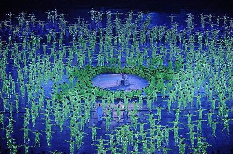 Bữa tiệc của âm thanh và sắc màu tại lễ khai mạc Olympics Bắc Kinh