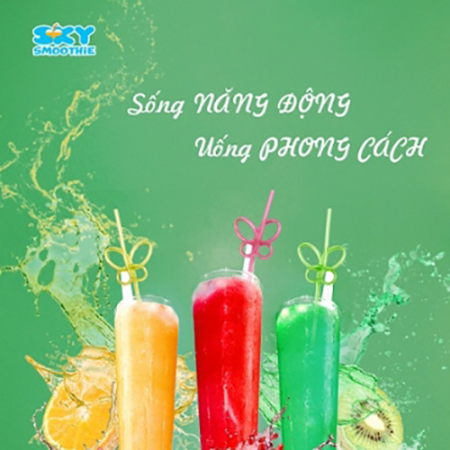 Nhận diện thương hiệu Sinh Tố Sky Smoothie