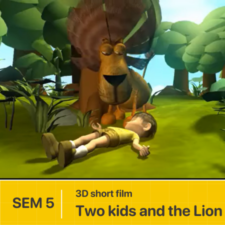 Two kids and the Lion - 3D short film