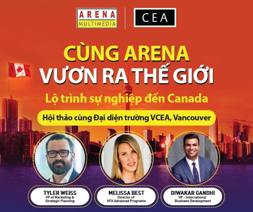 Du học liên thông ở Vancouver Centre for Entertainment Arts (VCEA), học viên Arena Multimedia rộng mở sự nghiệp tại Canada