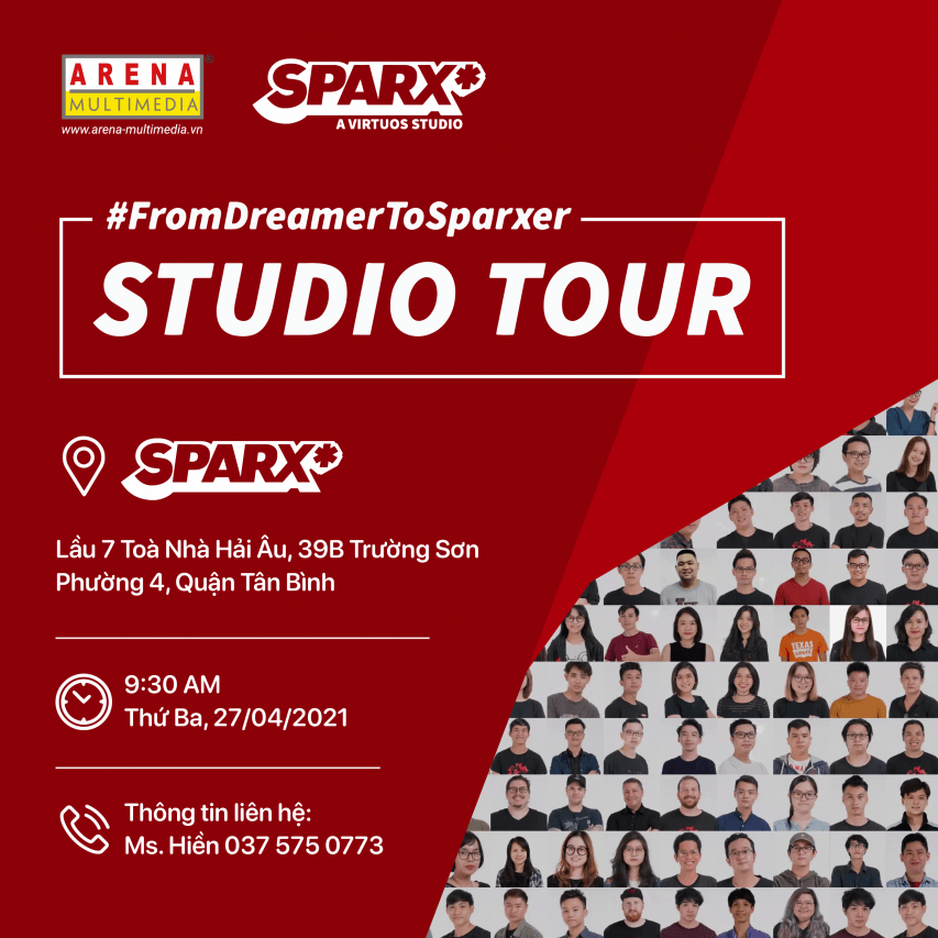 HCM ] From Dreamer to Sparxer: STUDIO TOUR SPARX* - Arena Multimedia  - Đào tạo Thiết kế chuẩn Quốc tế