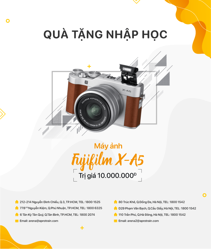 Quà tặng nhập học siêu hấp dẫn cho các bạn học viên đăng ký trước ngày 31/08/2021