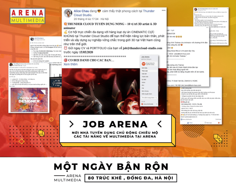 Job arena - kênh thông tin việc làm cho học viên thiết kế đồ họa