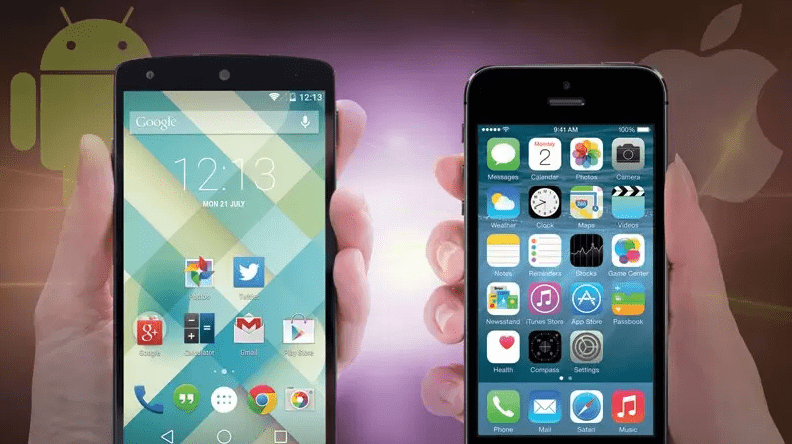 sự khác biệt giữa giao diện Android và IOS