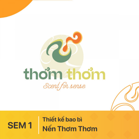 Thiết kế Bộ bao bì sản phẩm Nến Thơm Thơm