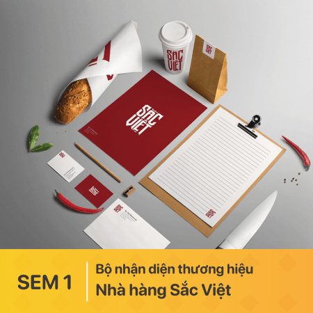 Thiết kế Bộ nhận diện thương hiệu Nhà hàng Sắc Việt