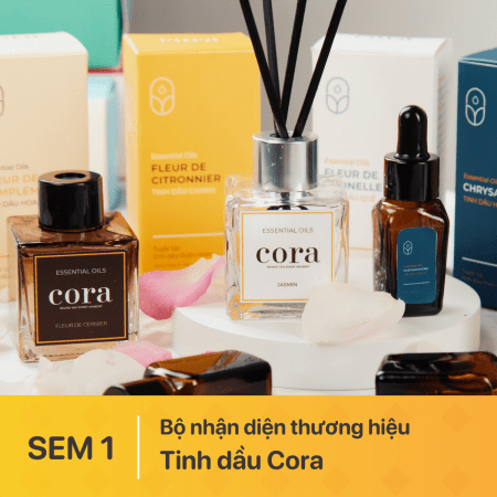 Thiết kế Bộ nhận diện thương hiệu Tinh dầu Cora