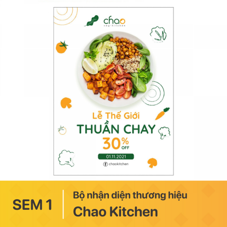 Bộ nhận diện thương hiệu Nhà hàng chay CHAO KITCHEN