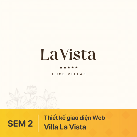 Thiết kế giao diện website Villa La Vista