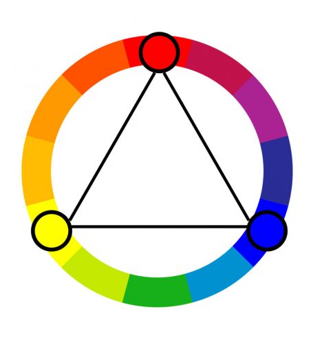 Cách lấy màu theo nguyên tắc phối màu bổ túc bộ ba.