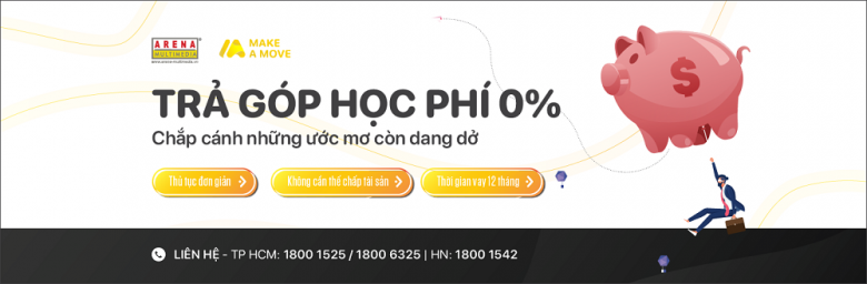 Nhằm hỗ các bạn trẻ đam mê thiết kế số, hiện tại Arena Multimedia thực hiện hương trình trả góp 0% cho học viên