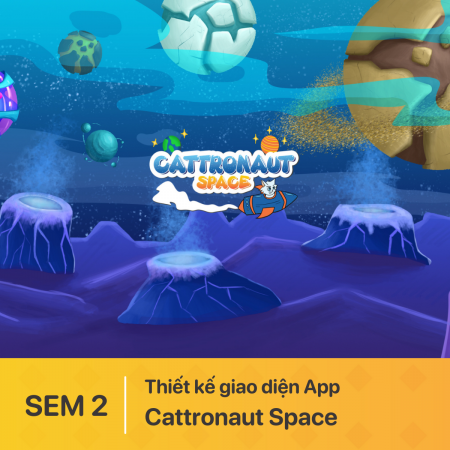 Thiết kế giao diện App Game Cattronaut Space
