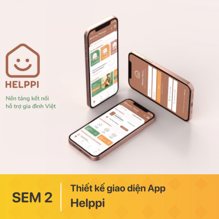 Thiết kế giao diện App Helppi - Nền tảng kết nối hỗ trợ gia đình Việt
