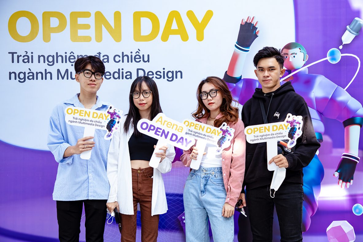 Arena Open Day 2022: Ngày hội trải nghiệm và kết nối hàng trăm bạn trẻ yêu thích Mỹ thuật Đa phương tiện