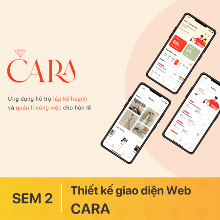Thiết kế giao diện App - CARA - Ứng dụng hỗ trợ lập kế hoạch và quản lý công việc cho lễ cưới