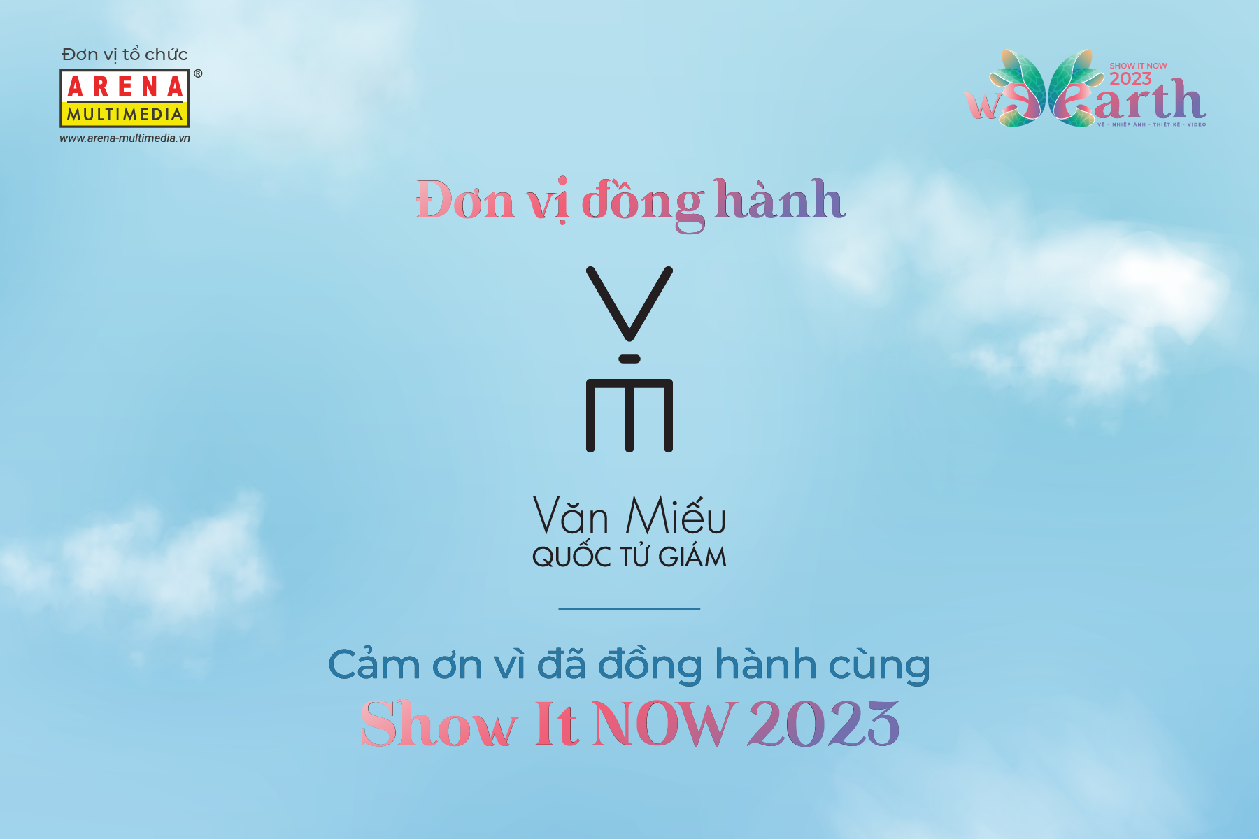Show It NOW 2023: WeEarth chân thành gửi lời cảm ơn tới các đơn vị đồng hành cùng cuộc thi