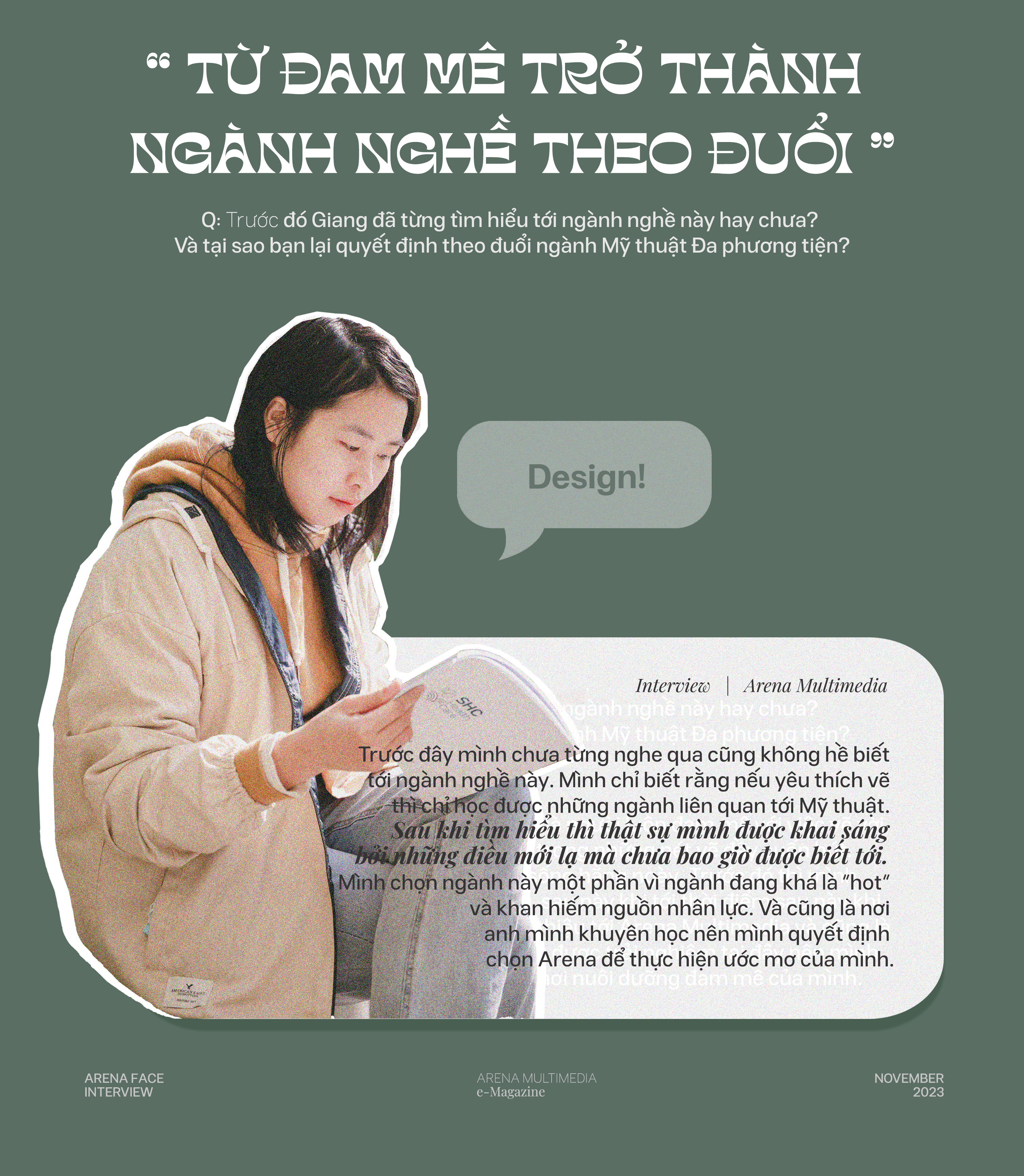 Nguyễn Trà Giang: “Arena Multimedia đã giúp mình trở thành một người đa nhiệm không còn sợ hãi và rụt rè”