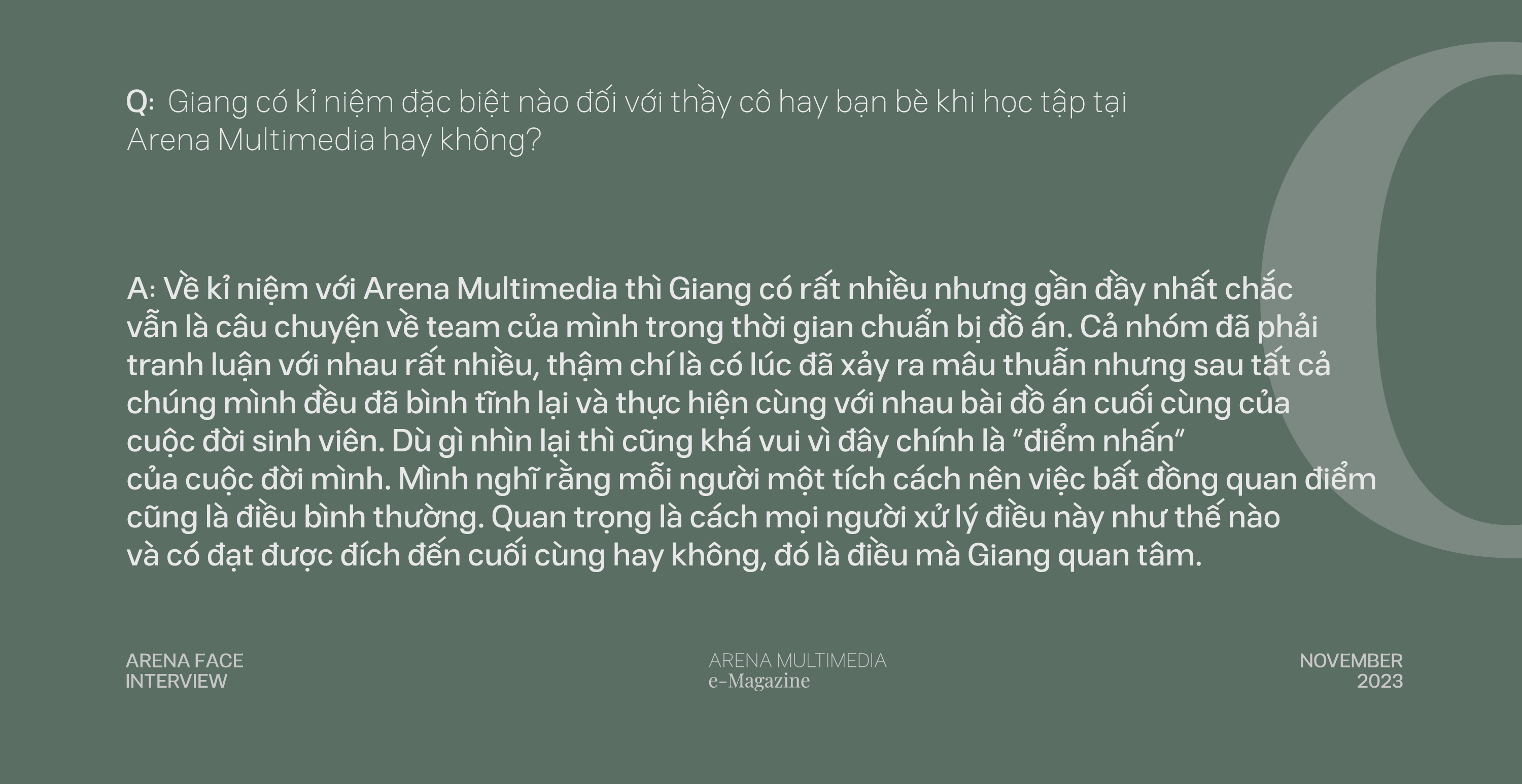 Nguyễn Trà Giang: “Arena Multimedia đã giúp mình trở thành một người đa nhiệm không còn sợ hãi và rụt rè”