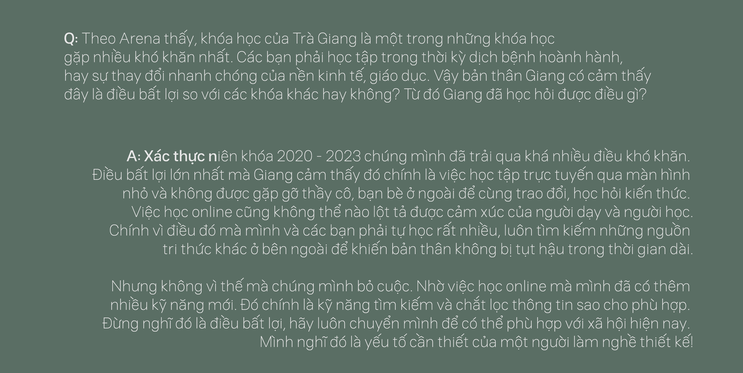 Nguyễn Trà Giang: “Arena Multimedia đã giúp mình trở thành một người đa nhiệm không còn sợ hãi và rụt rè”
