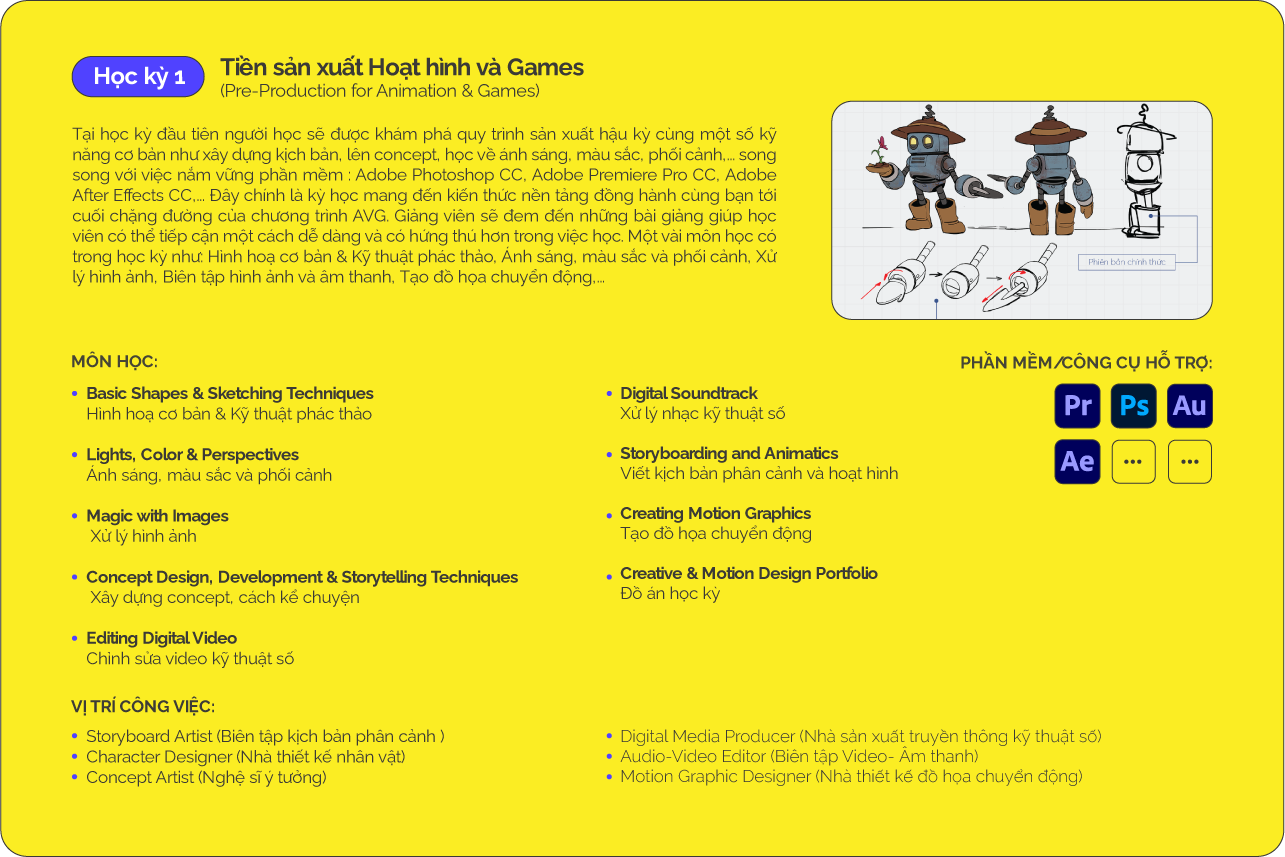 Graphic Design & Interactive Media và Animation, VFX & Gaming, 2 bệ phóng sự nghiệp Sáng tạo cho Gen Z 