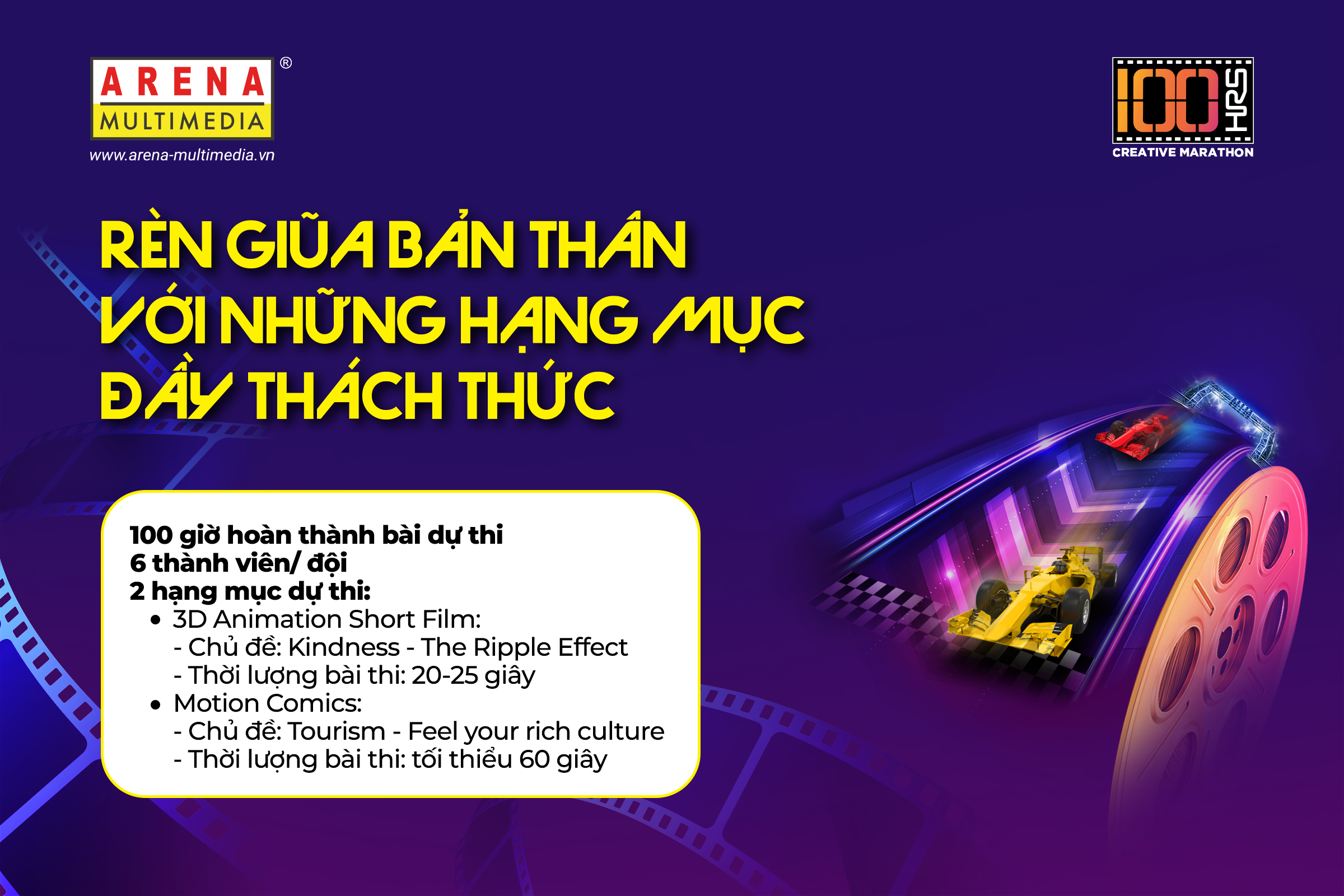 100HRS - The Creative Marathon: 4 ngày 4 đêm cùng học viên Arena “cháy” hết mình trên đường đua chuẩn quốc tế