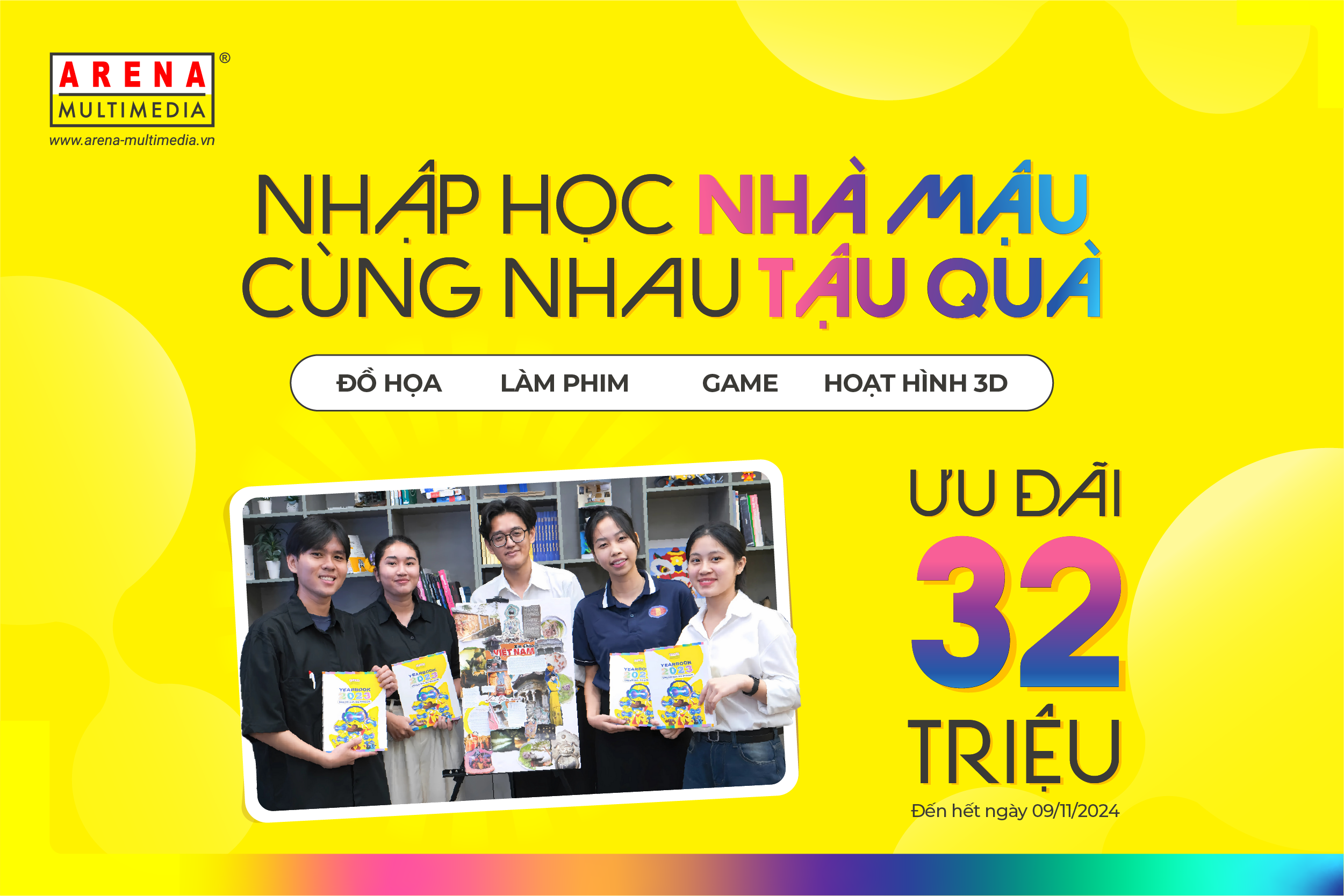 Nhận ngay ưu đãi giảm học phí lên đến 32 triệu đồng cùng phần quà hấp dẫn khi nhập học tại Arena Lê Tuấn Mậu