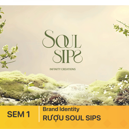 ĐỒ ÁN SEM 1 | Graphic Design | Bộ nhận diện thương hiệu Rượu Soul Sips