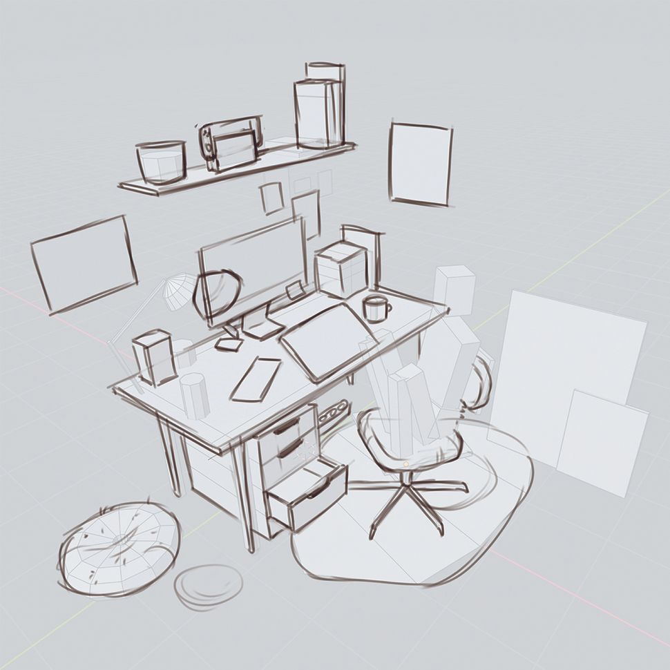 Xây dựng câu chuyện bằng thiết kế nội thất trong Digital Art