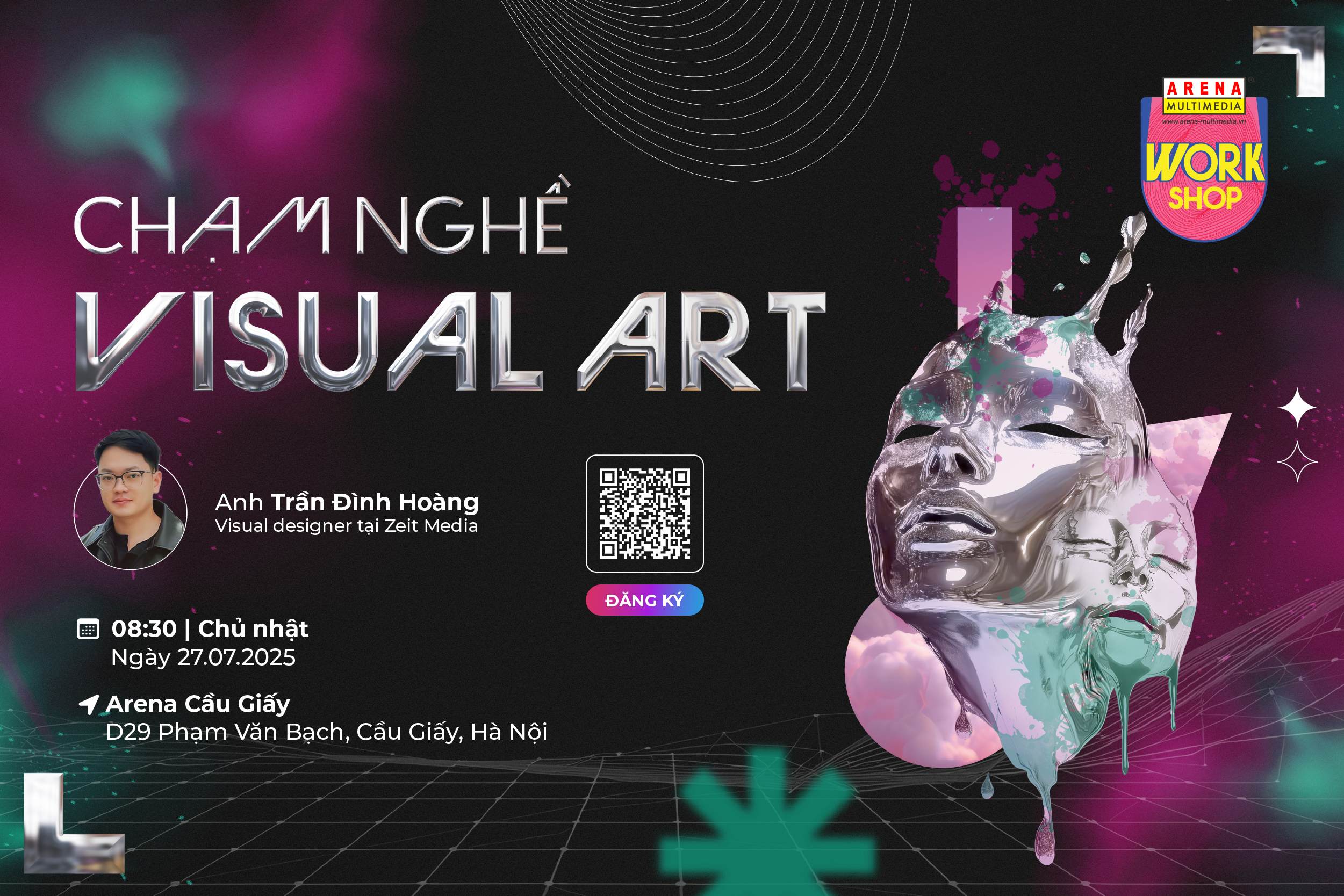 [HN – 27.07] Bật mode sáng tạo - Nhận vé xem phim free tại workshop "Chạm nghề Visual Art"