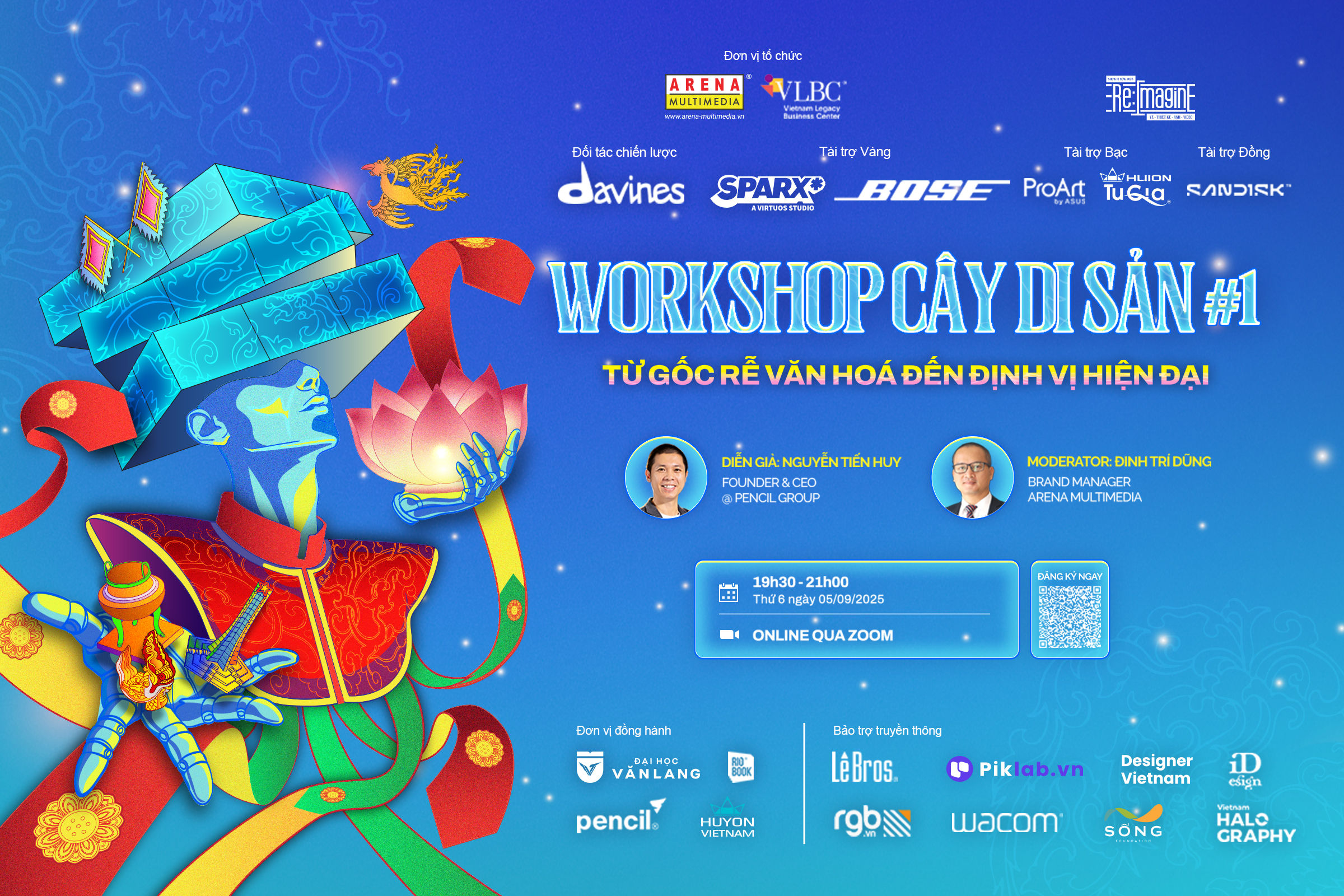 Workshop “Cây Di Sản” #1: Từ gốc rễ văn hoá đến định vị hiện đại – nơi bạn khám phá DNA văn hoá để gieo mầm sáng tạo bền vững Workshop “Cây Di Sản” #1: Từ gốc rễ văn hoá đến định vị hiện đại – nơi bạn khám phá DNA văn hoá để gieo mầm sáng tạo bền vững
