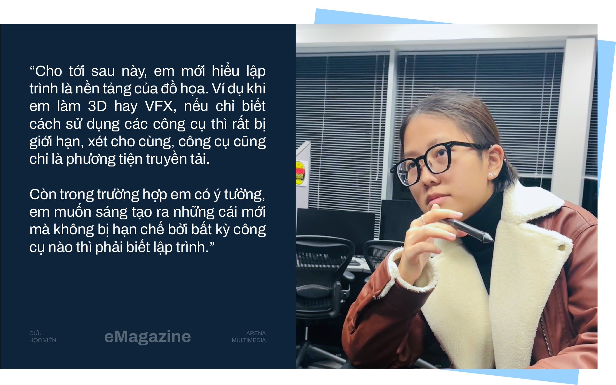 Trang Lã - Cựu học viên mở triển lãm đa phương tiện tại Mỹ & giấc mơ về Việt Nam cống hiến cho ngành 3D Trang Lã - Cựu học viên mở triển lãm đa phương tiện tại Mỹ & giấc mơ về Việt Nam cống hiến cho ngành 3D