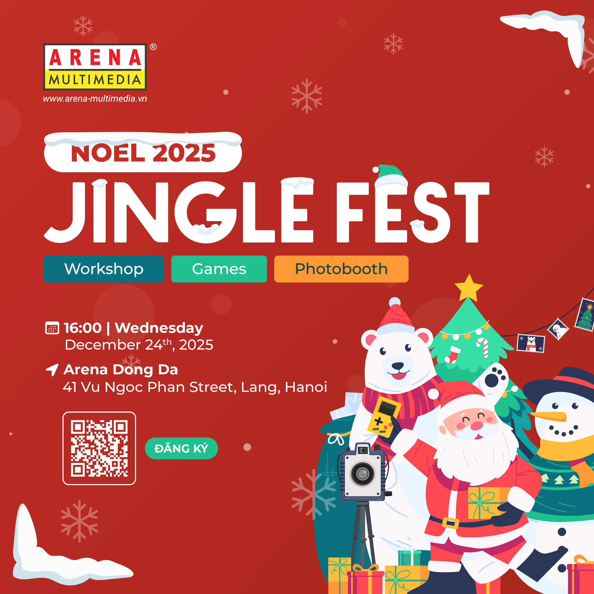 [HN - 24.12] NOEL 2025: JINGLE FEST 2025 – MÙA GIÁNG SINH ĐỂ SÁNG TẠO, KẾT NỐI VÀ TẬN HƯỞNG NIỀM VUI TẠI ARENA MULTIMEDIA