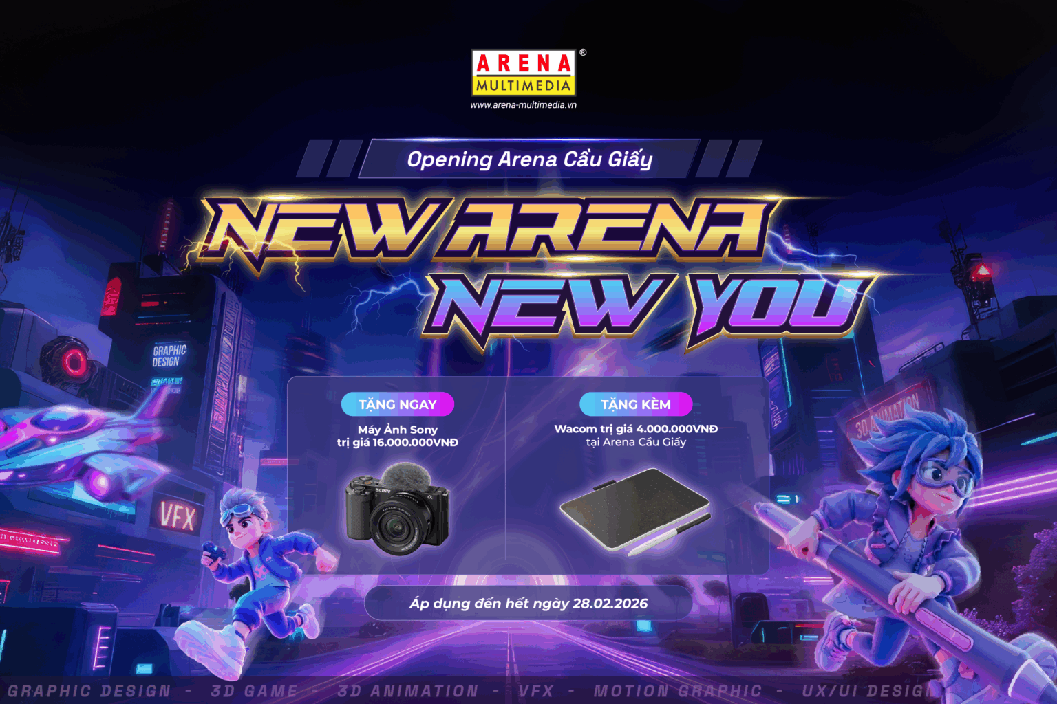 Opening Arena Cầu Giấy: New Arena - New You - Đào Tạo Thiết Kế Đồ Họa ...