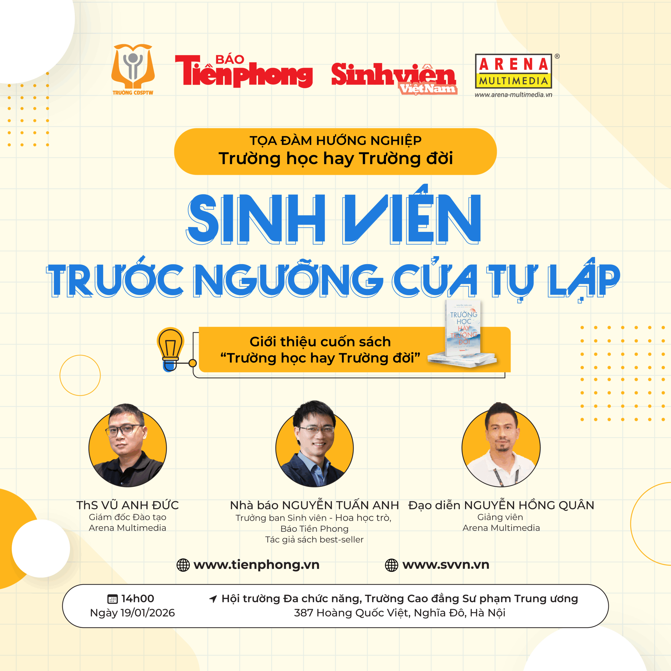 [HN - 19.01] Chương trình tọa đàm hướng nghiệp Trường học hay Trường đời số 9 được tổ chức tại Trường CĐ Sư phạm Trung ương