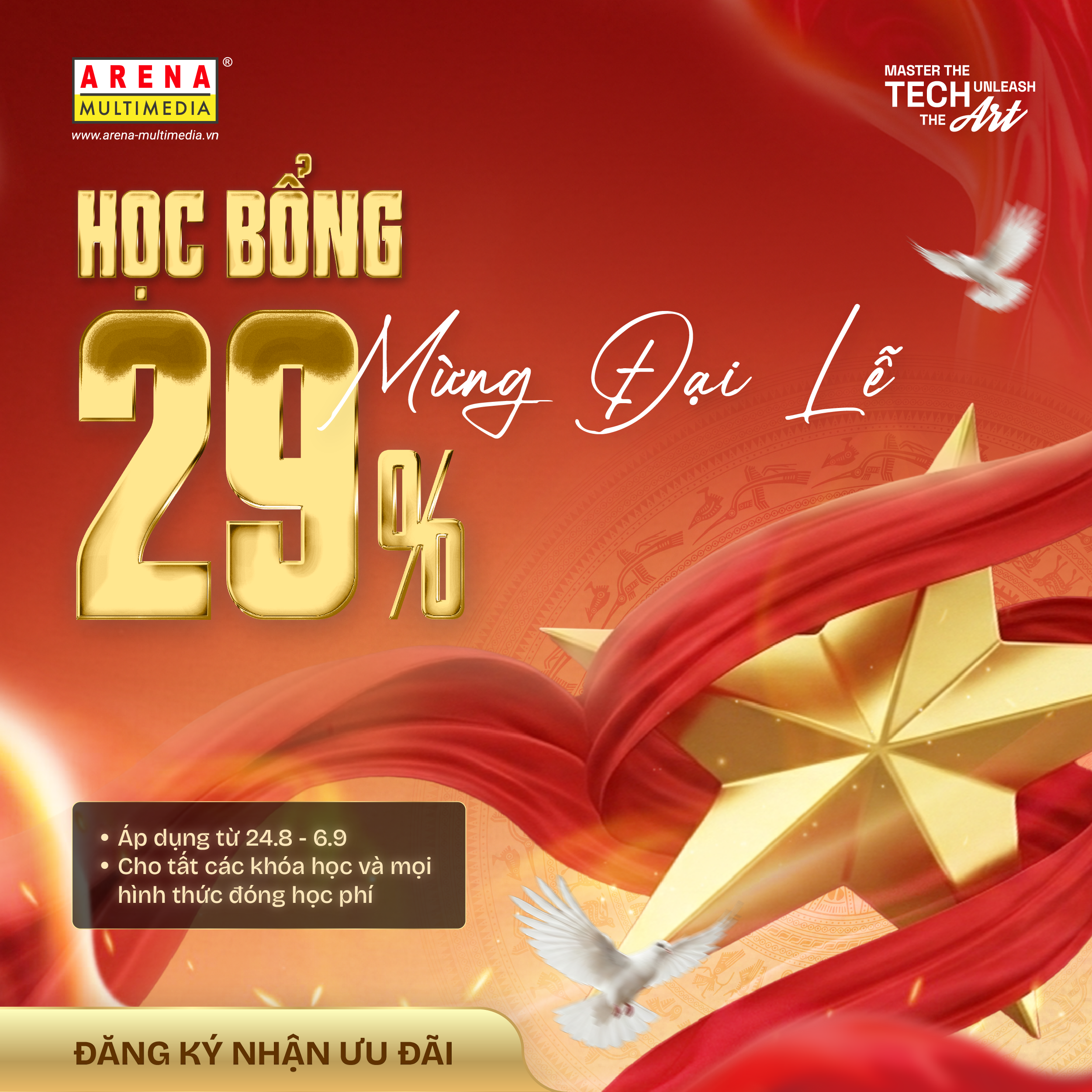 [02.09] Mừng lễ Quốc Khánh 2/9 - Ưu đãi 29% tại Arena Multimedia