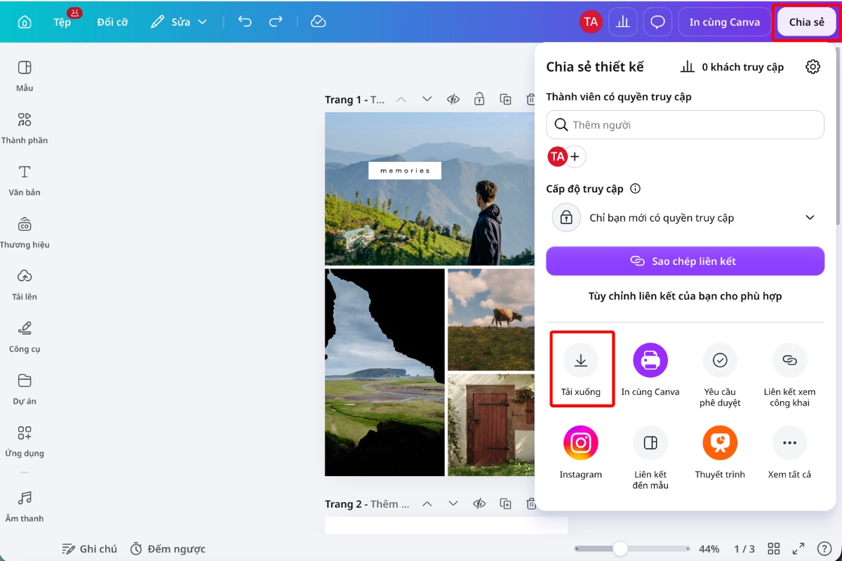 Cách ghép ảnh trên Canva đẹp bằng bố cục, màu sắc và layer