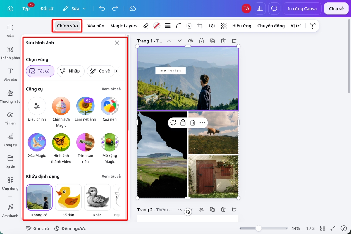 Cách ghép ảnh trên Canva đẹp bằng bố cục, màu sắc và layer