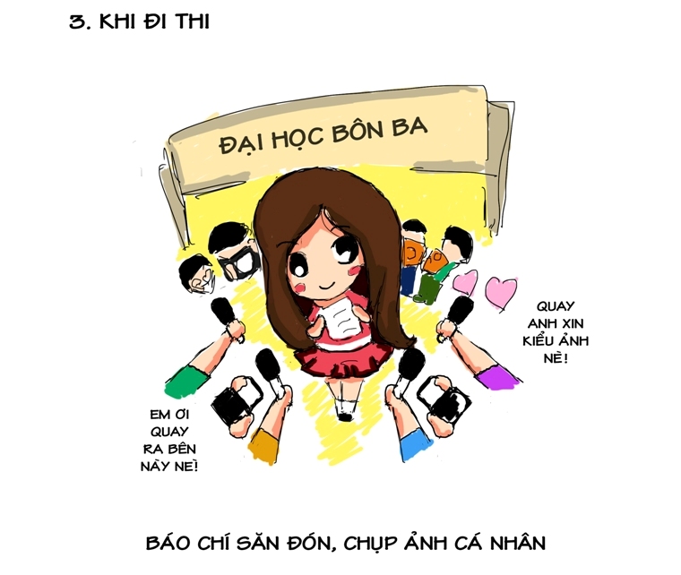 Sự khác biệt giữa hot girl và nữ sinh bình thường đi thi ĐH